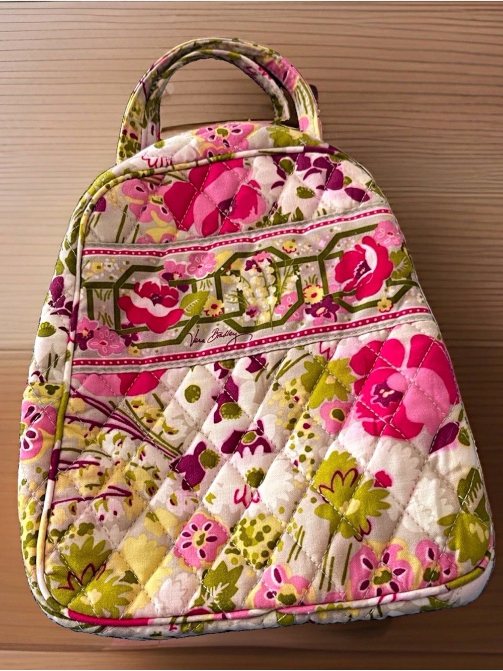 Vera Bradley Mini Backpack Bag Make Me Blush Quilted Cotton Floral Retired Vtg